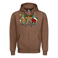 Chestnut Merry Christmas tooth Zipper Hoodie - texasbilliewilder