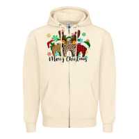 Sandshell Merry Christmas tooth Zipper Hoodie - texasbilliewilder