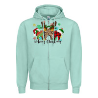 Seafoam Merry Christmas tooth Zipper Hoodie - texasbilliewilder