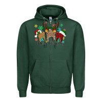 Sports Green Merry Christmas tooth Zipper Hoodie - texasbilliewilder