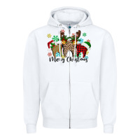 White Merry Christmas tooth Zipper Hoodie - texasbilliewilder