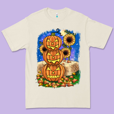 Pumpkin Sunflower Premium Tee Designed By Jahusdesignshop