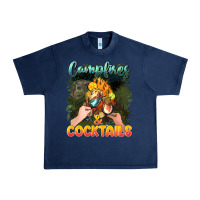 Navy campfirescocktails Urban Heavy Tee - NancyCooperArtShop