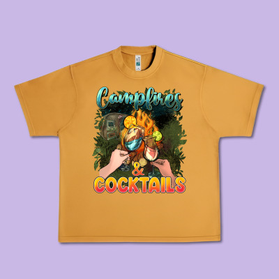 Campfirescocktails Urban Heavy Tee Designed By Nancycooperartshop