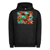 Pigment Black Christmas Plaid Turquoise Glitter Cowhide Urban Hoodie - FaDigitalArtStudio