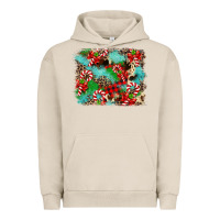 Pigment French Oak Christmas Plaid Turquoise Glitter Cowhide Urban Hoodie - FaDigitalArtStudio