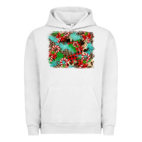 Pigment Lunar Rock Christmas Plaid Turquoise Glitter Cowhide Urban Hoodie - FaDigitalArtStudio