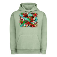 Pigment Oil Green Christmas Plaid Turquoise Glitter Cowhide Urban Hoodie - FaDigitalArtStudio