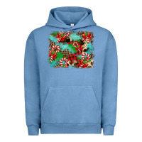 Pigment Pebble Blue Christmas Plaid Turquoise Glitter Cowhide Urban Hoodie - FaDigitalArtStudio
