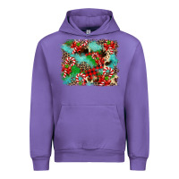Tulip Christmas Plaid Turquoise Glitter Cowhide Urban Hoodie - FaDigitalArtStudio