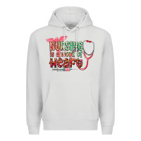 Dove Grey Nursing is a work of heart Premium Hoodie - CowGirlArtShop