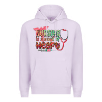 Lilac Nursing is a work of heart Premium Hoodie - CowGirlArtShop