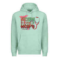 Seafoam Nursing is a work of heart Premium Hoodie - CowGirlArtShop