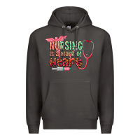 Smoke Nursing is a work of heart Premium Hoodie - CowGirlArtShop