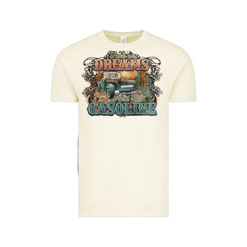 Runs On Dreams And Gasoline Truck Western Vintage Tee by NancyCooperArtShop | Teevron