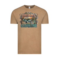 Vintage Coffee runs on dreams and gasoline truck western Vintage Tee - NancyCooperArtShop