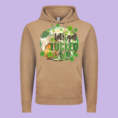 Let's Get Lucked Up Vintage Hoodie Designed By Maliassmallbusiness