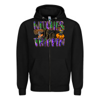 Black Witches be trippin Zipper Hoodie - NancyCooperArtShop