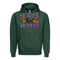 Sports Green Witches be trippin Zipper Hoodie - NancyCooperArtShop