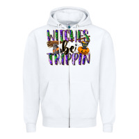 White Witches be trippin Zipper Hoodie - NancyCooperArtShop