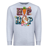 Heather Grey Western hip hop bunny Easter Day Premium Sweatshirt - CowGirlArtShop