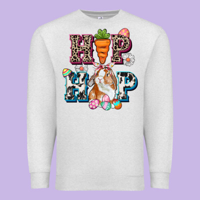 Western Hip Hop Bunny Easter Day Premium Sweatshirt Designed By Cowgirlartshop