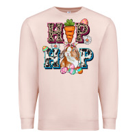 Pale Pink Western hip hop bunny Easter Day Premium Sweatshirt - CowGirlArtShop