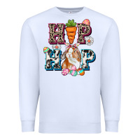 White Western hip hop bunny Easter Day Premium Sweatshirt - CowGirlArtShop