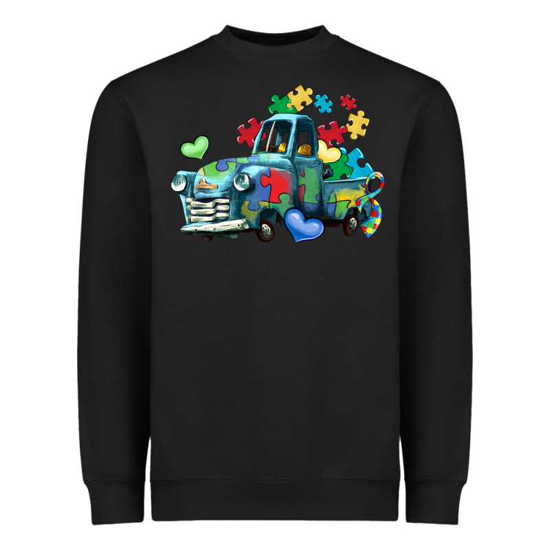 Autism Truck Heavyweight Sweatshirt by LillyAllenDesigns | Teevron