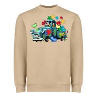 Mushroom autism truck Heavyweight Sweatshirt - LillyAllenDesigns