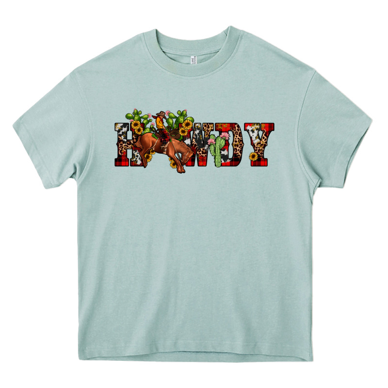 Christmas Howdy Bronco Rodeo Heavy Core Tee by JahusDesignShop | Teevron
