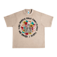 French Oak i like murder shows comfy clothes and like 3 peopl Urban Heavy Tee - MaliasSmallBusiness