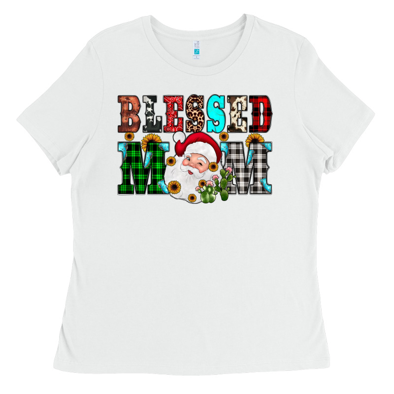 Blessed Mom Christmas Ladies Tee by JahusDesignShop | Teevron