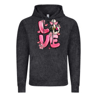 Vintage Black love cow valentine's day Vintage Hoodie - MaliasSmallBusiness