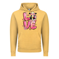 Vintage Mustard love cow valentine's day Vintage Hoodie - MaliasSmallBusiness