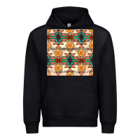 Black native american aztec seamless pattern 1 Urban Hoodie - BundleAndBundleShop