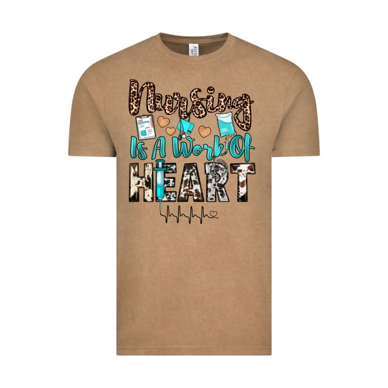 Nursing Is A Work Of Heart Vintage Tee by JahusDesignShop | Teevron