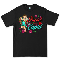Black stupid cupid Premium Tee - AdoDesignShop