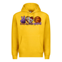 Lemon peace love basketball Premium Hoodie - HowdyJamesFarm
