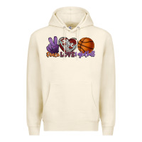 Tofu peace love basketball Premium Hoodie - HowdyJamesFarm