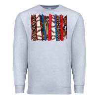 Heather Grey Baseball brushstroke Premium Sweatshirt - HowdyJamesFarm