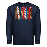 Navy Baseball brushstroke Premium Sweatshirt - HowdyJamesFarm