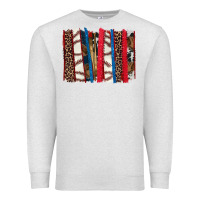 Oatmeal Heather Baseball brushstroke Premium Sweatshirt - HowdyJamesFarm