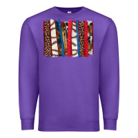 Purple Baseball brushstroke Premium Sweatshirt - HowdyJamesFarm