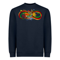 Navy butterfly infinity symbol autism Heavyweight Sweatshirt - LillyAllenDesigns