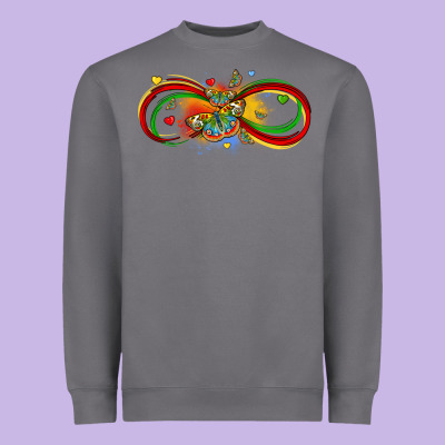 Butterfly Infinity Symbol Autism Heavyweight Sweatshirt Designed By Lillyallendesigns
