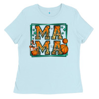 Baby Blue basketball mama Ladies Tee - Jasminsmagicworld