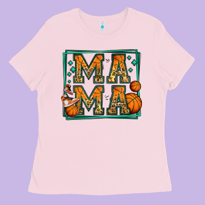 Basketball Mama Ladies Tee Designed By Jasminsmagicworld