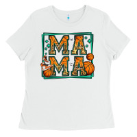 White basketball mama Ladies Tee - Jasminsmagicworld