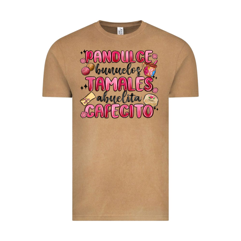 Pandulce Bunuelos Tamales Abuelita Cafecito Vintage Tee by MaliasSmallBusiness | Teevron